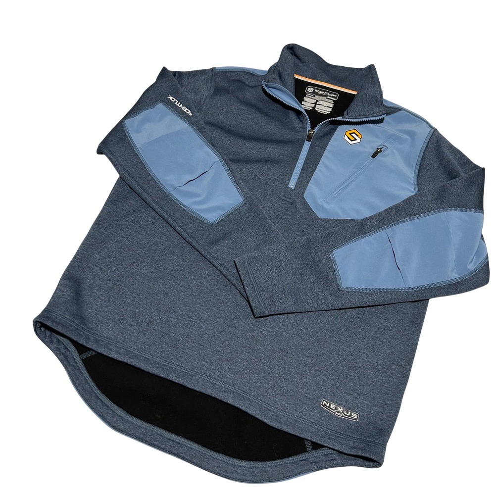 ScentLok Nexus Pullover Mens M N/A Blue 1/4 Zip Technical Hunting Top